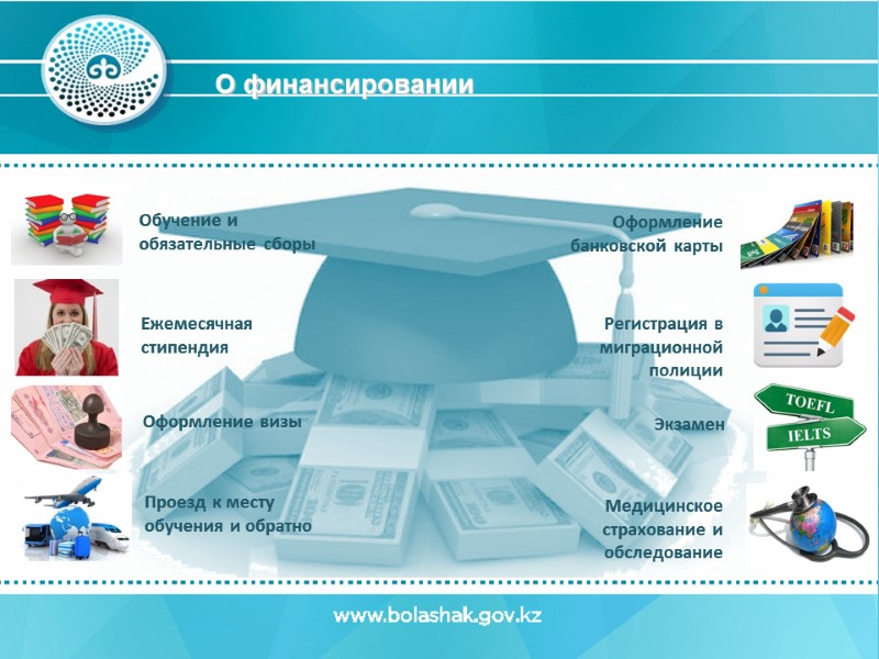 Обучение и обязательные сборы Ежемесячная стипендия Оформление визы  Проезд к месту обучения и